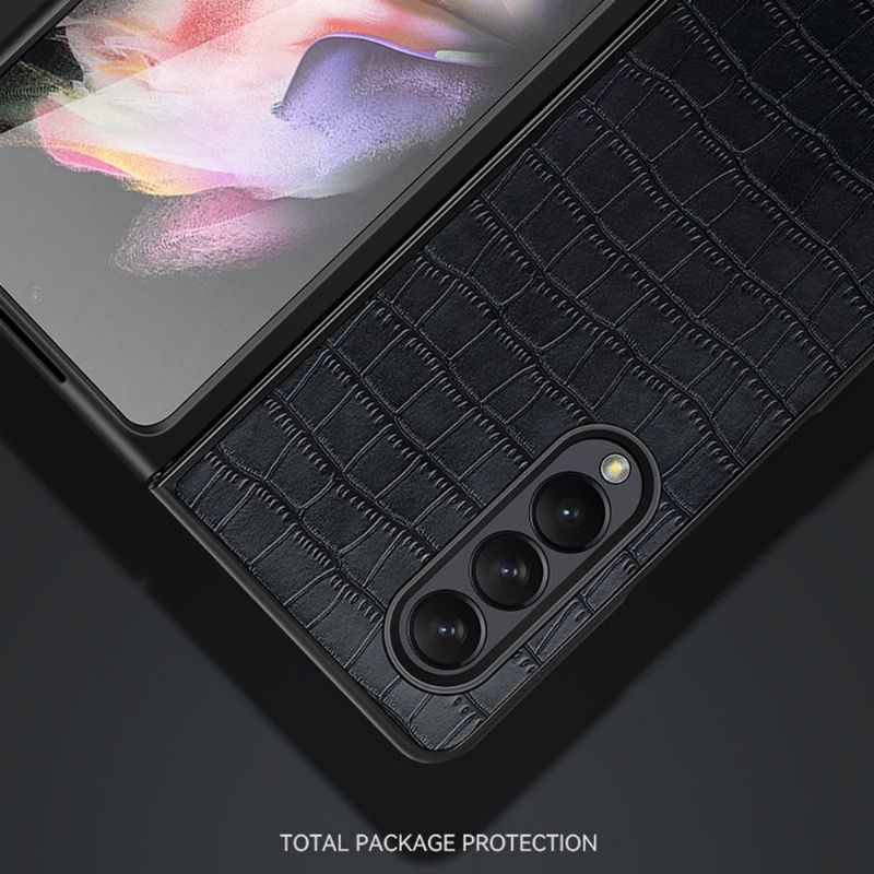 Coque Samsung Galaxy Z Fold 3 5G SULADA Croco Effet Cuir