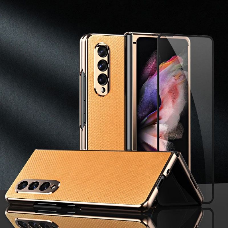Coque Samsung Galaxy Z Fold3 5G Karbon + film protecteur