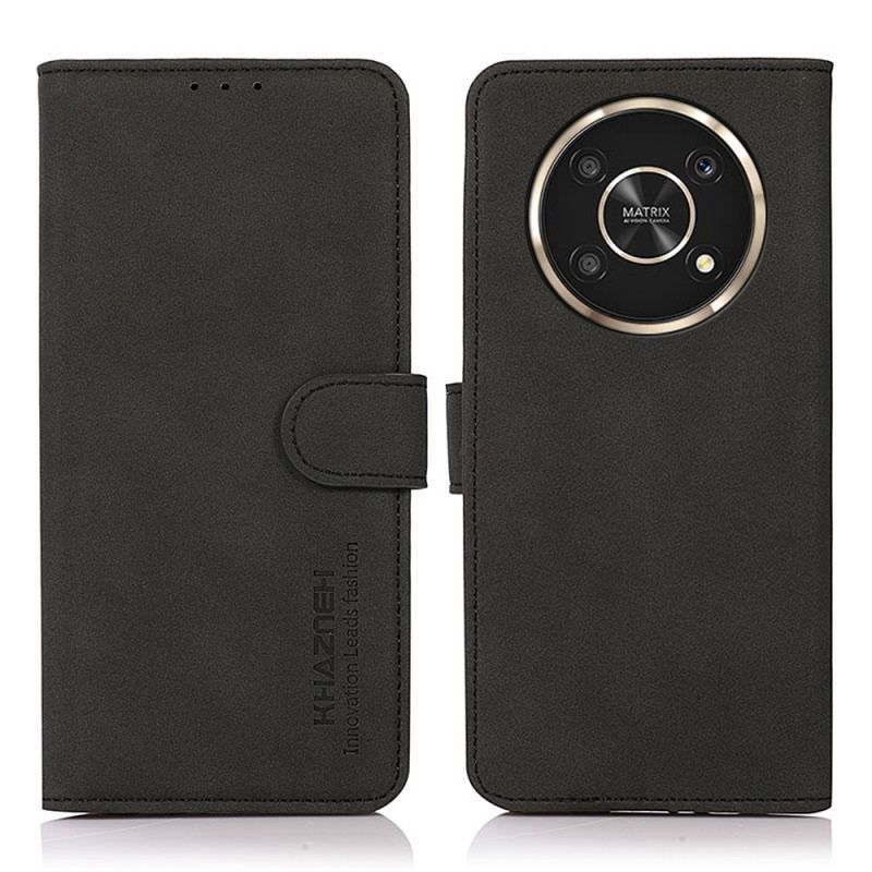 Housse Honor Magic 4 Lite 5G Effet Cuir Fashion KHAZNEH