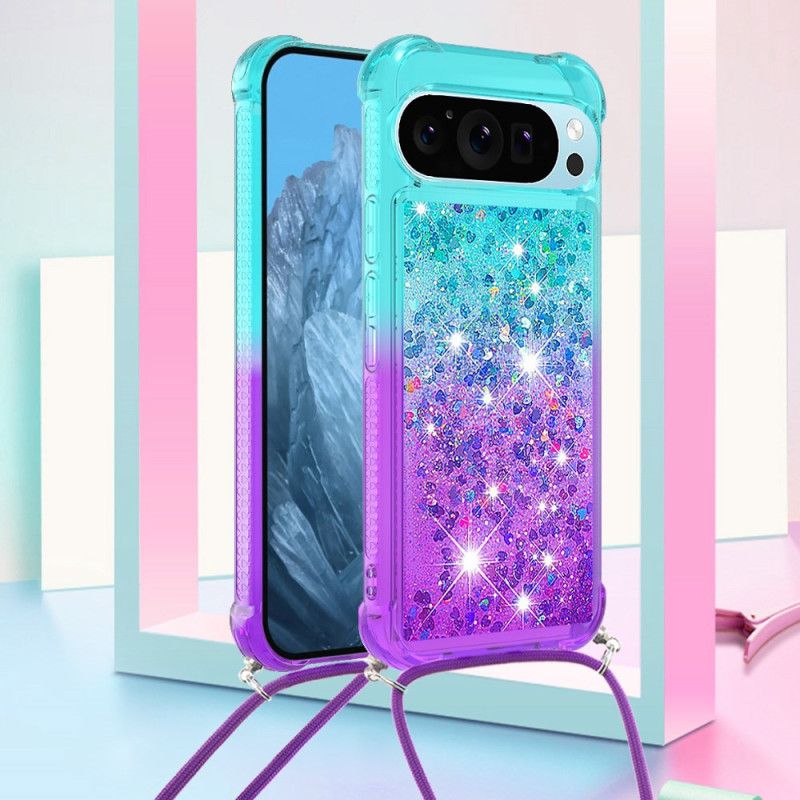 Coque à Cordon Google Pixel 10 / Pixel 10 Pro Gradient Paillettes