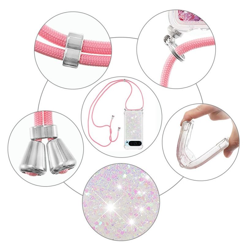 Coque à Cordon Google Pixel 10 / 10 Pro Paillettes