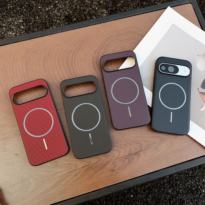 Coque Google Pixel 10 / Pixel 10 Pro Compatible MagSafe Texture Fibre Carbone