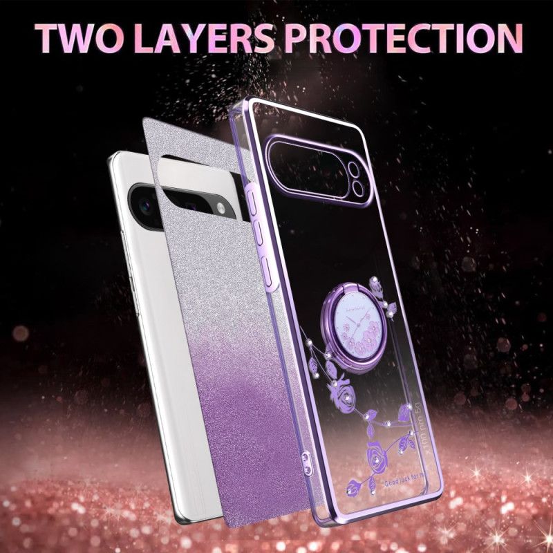 Coque Google Pixel 10 / 10 Pro Strass et Anneau-Support KADEM