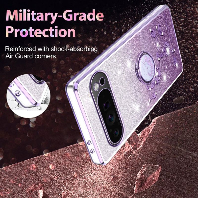 Coque Google Pixel 10 / 10 Pro Strass et Anneau-Support KADEM