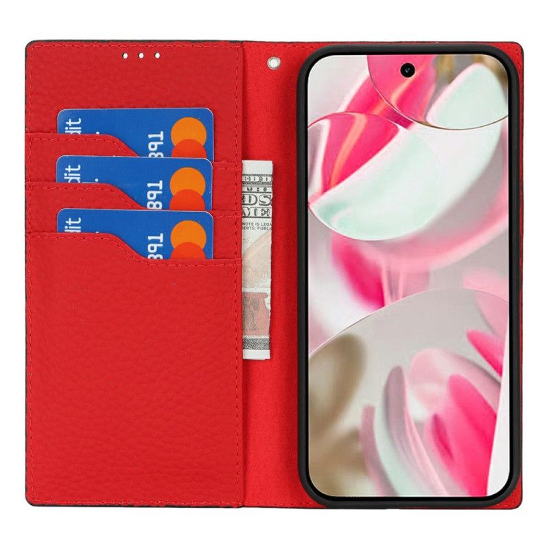 Flip Cover Google Pixel 10 Cuir Texturé à Lanière