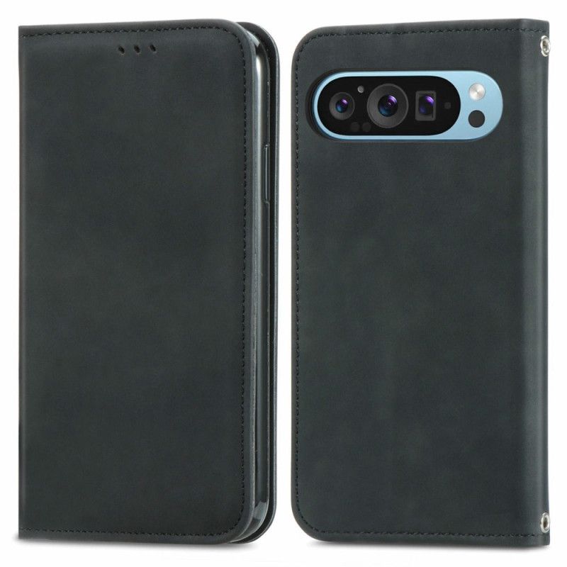 Flip Cover Google Pixel 10 / 10 Pro / 9 / 9 Pro Effet Daim