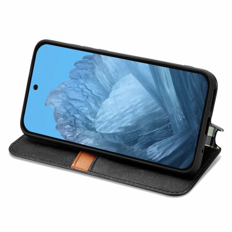 Flip Cover Google Pixel 10 / 10 Pro / 9 / 9 Pro Effet Daim Frise