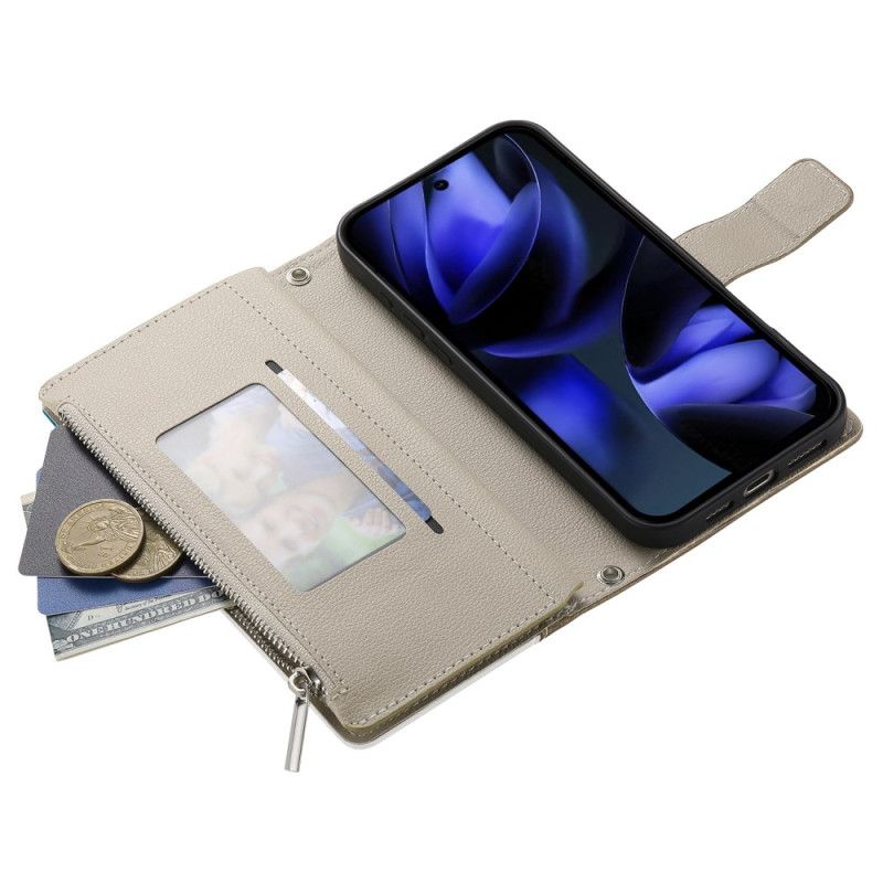 Housse Google Pixel 10 Portefeuille Bicolore à Lanières