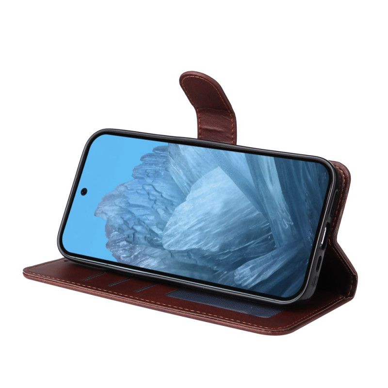 Housse Google Pixel 10 / 10 Pro / 9 / 9 Pro Style Cuir Uni à Lanière