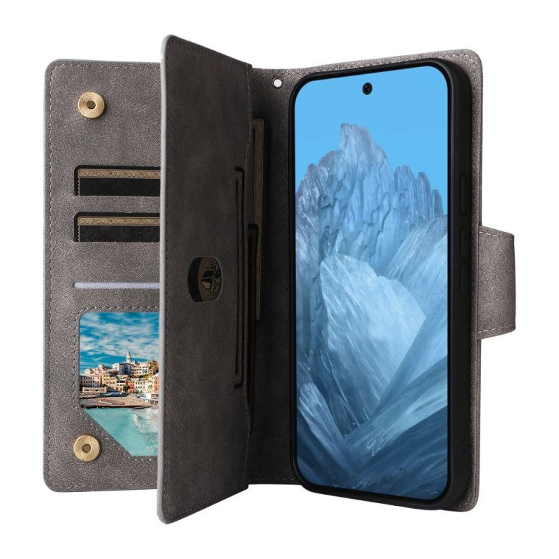 Housse Google Pixel 10 / 10 Pro Portefeuille Effet Daim