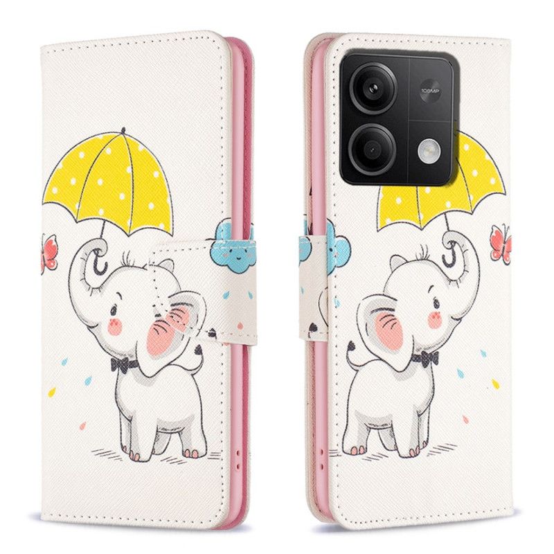 Housse Xiaomi Redmi Note 13 4G Parapluie et Éléphant