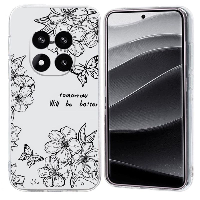 Coque Xiaomi Redmi Note 14 Pro 5G / Poco X7 Dessin Papillons et Fleurs