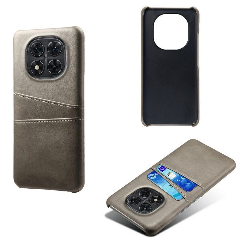 Coque Xiaomi Redmi Note 14 Pro 5G / Poco X7 Effet Cuir Double Porte-Cartes