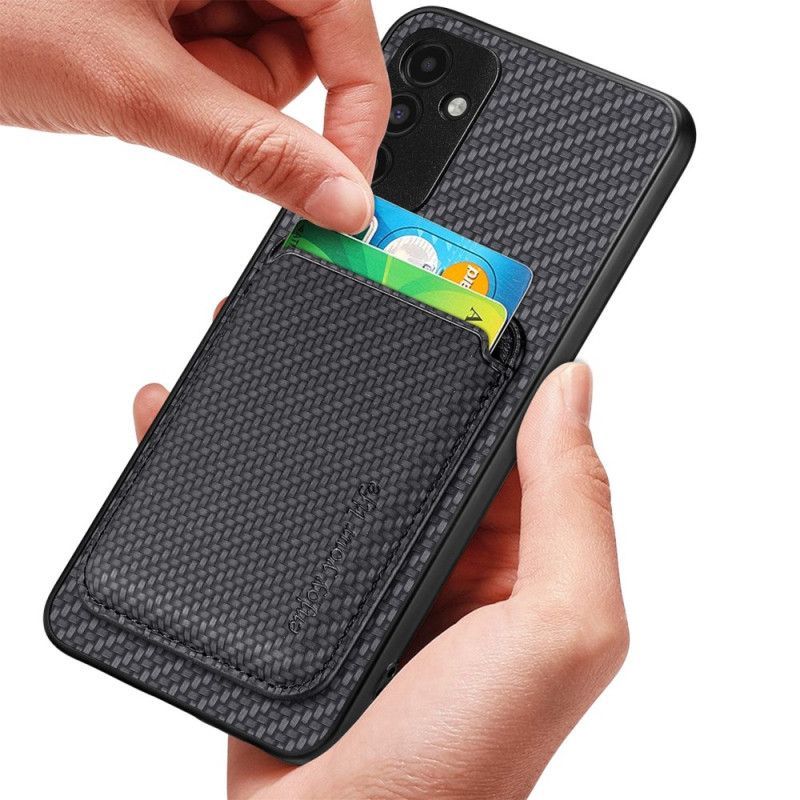 Coque Xiaomi Redmi Note 14 Pro 5G / Poco X7 Fibre Carbone Porte-Cartes Détachable