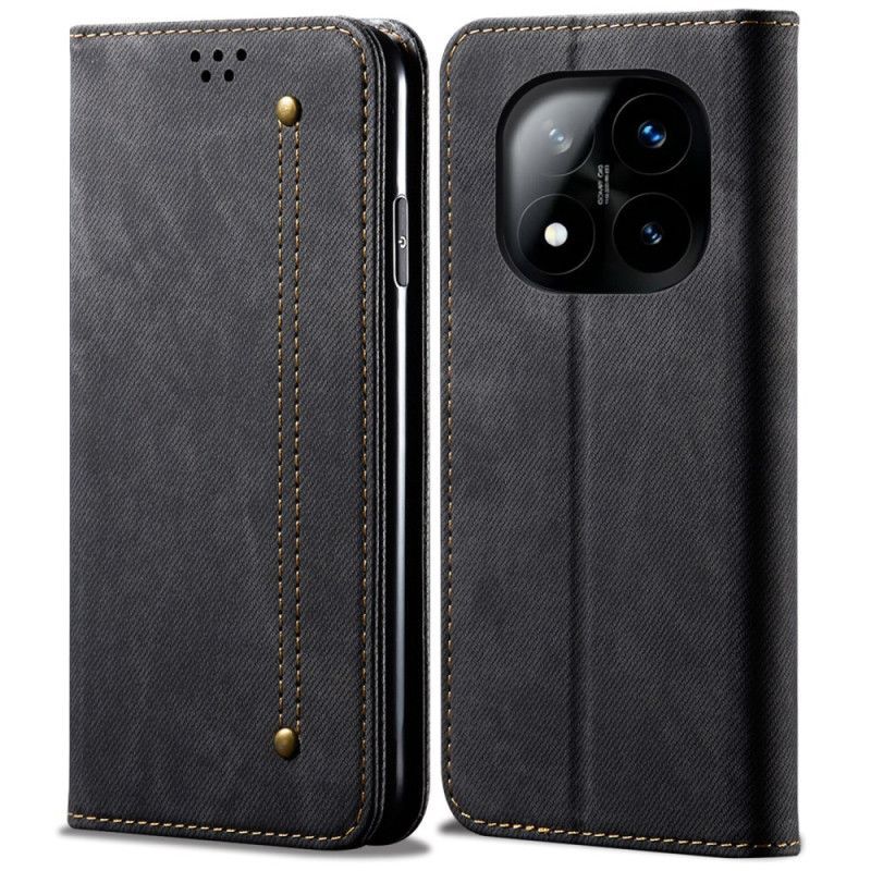 Flip Cover Xiaomi Redmi Note 14 Pro 5G / Poco X7 Tissu Jeans