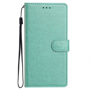 Housse Xiaomi Redmi Note 14 Pro 5G / Poco X7 Simili Cuir Uni à Lanière