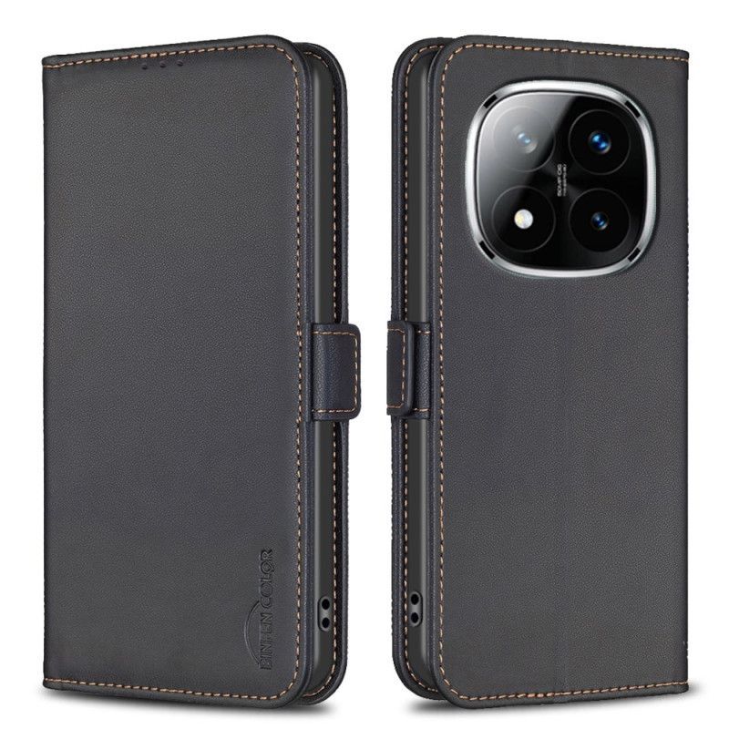 Housse Xiaomi Redmi Note 14 Pro Plus 5G / 14 Pro 5G / Poco X7 Effet Cuir BINFEN COLOR