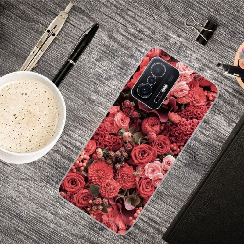Coque Xiaomi 11T / 11T Pro Red Flower