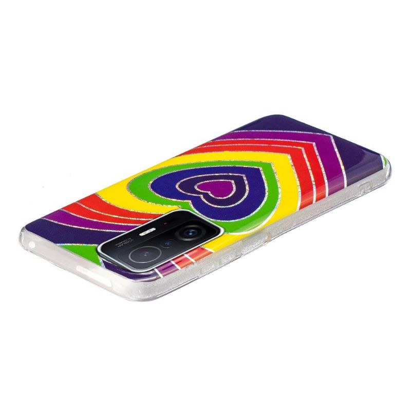 Coque Xiaomi 11T / 11T Pro silicone coeurs colorés