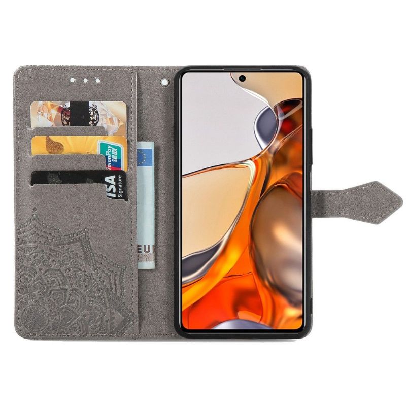 Housse Xiaomi 11T / 11T Pro Mandala relief en simili cuir