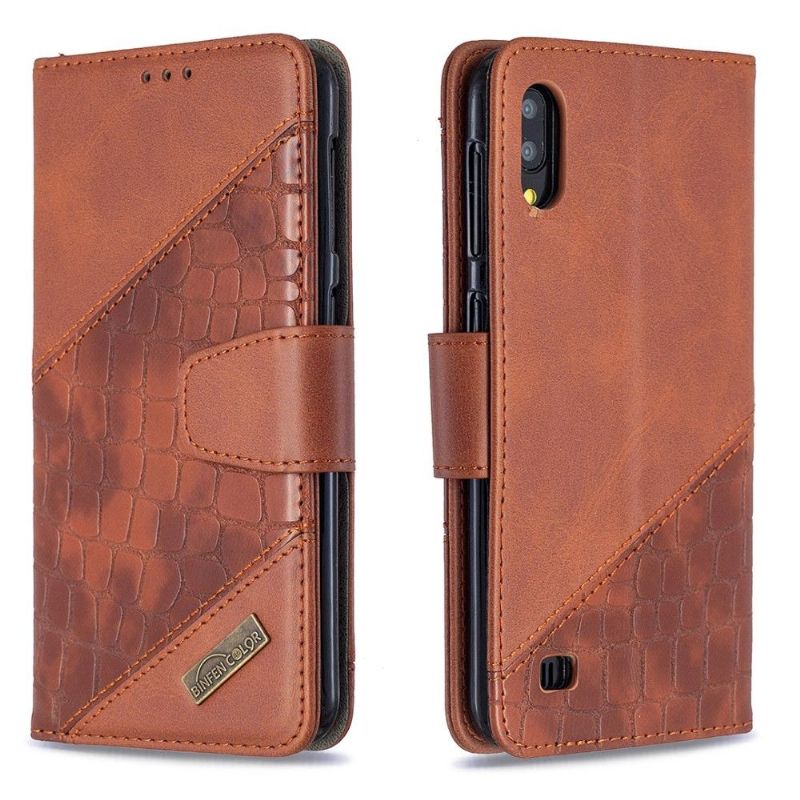 Housse Samsung Galaxy A10 Effet Cuir Aspect Croco