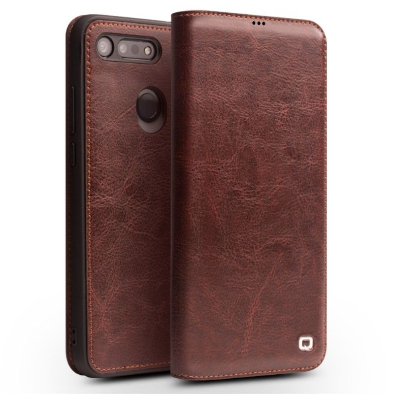 Honor View 20 - Etui fait main en cuir véritable