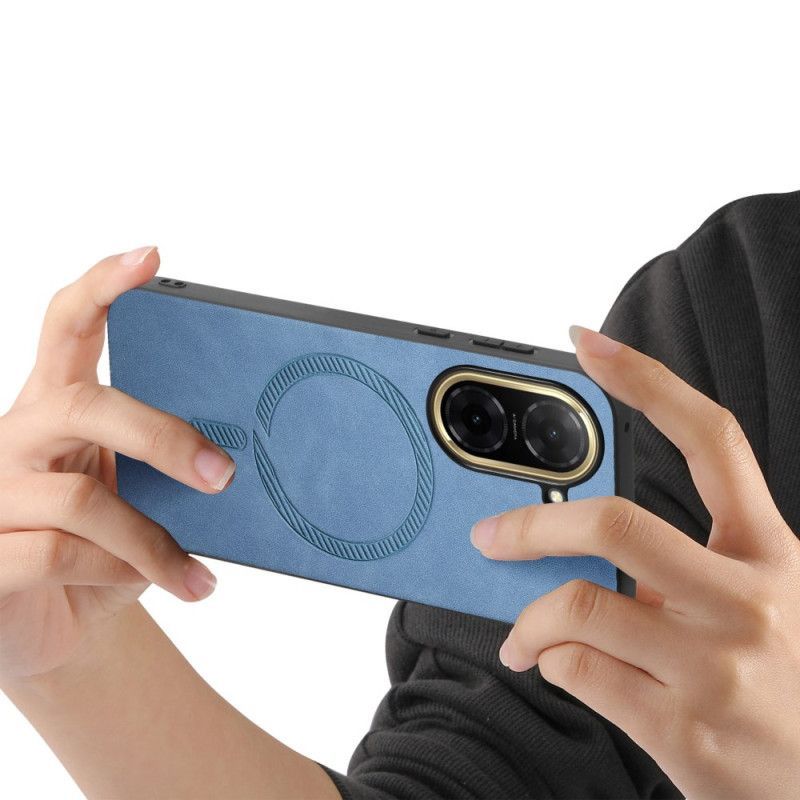 Coque Poco C71 Compatible MagSafe Effet Cuir