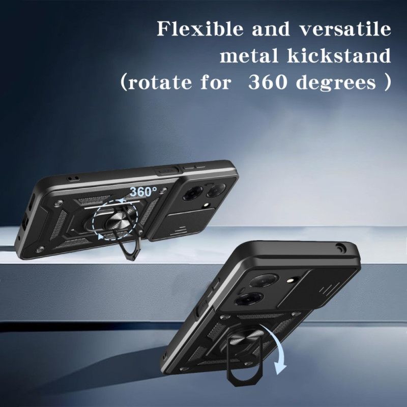 Coque Poco C71 Protection Coulissante pour Caméra et Anneau-Support