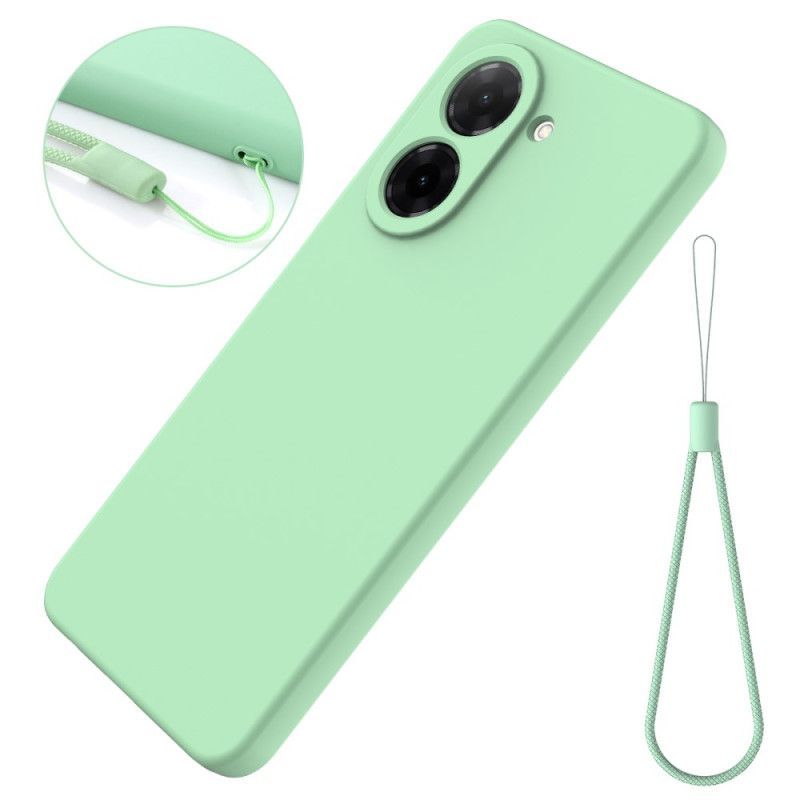 Coque Poco C71 Silicone Liquide à Lanière