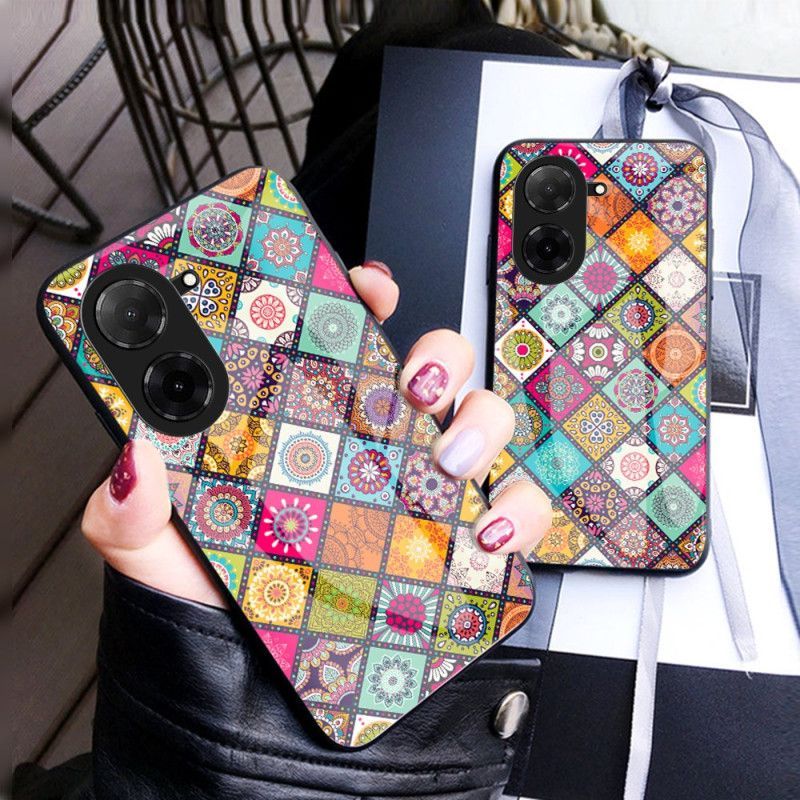 Coque Poco C71 Support et Lanière Patchwork