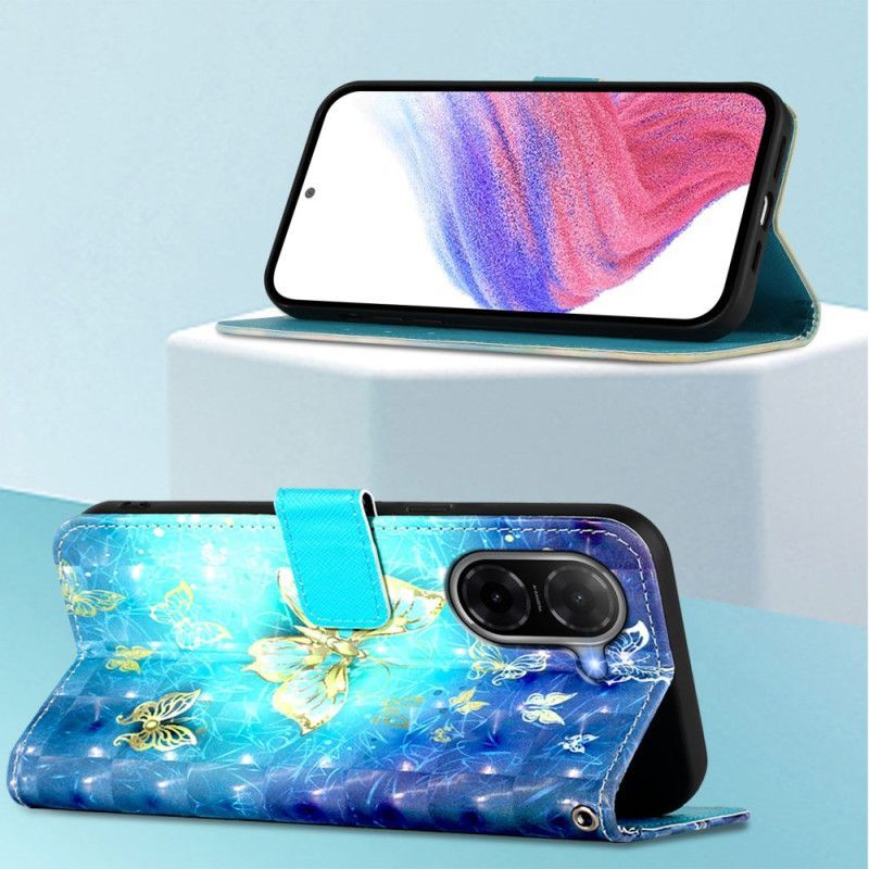 Housse Poco C71 Papillons dorés