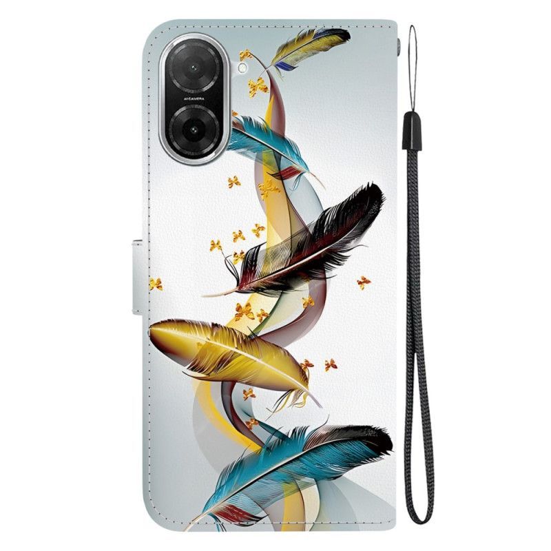 Housse Poco C71 Plumes Colorées