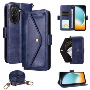 Housse Poco C71 Portefeuille à Bandoulière