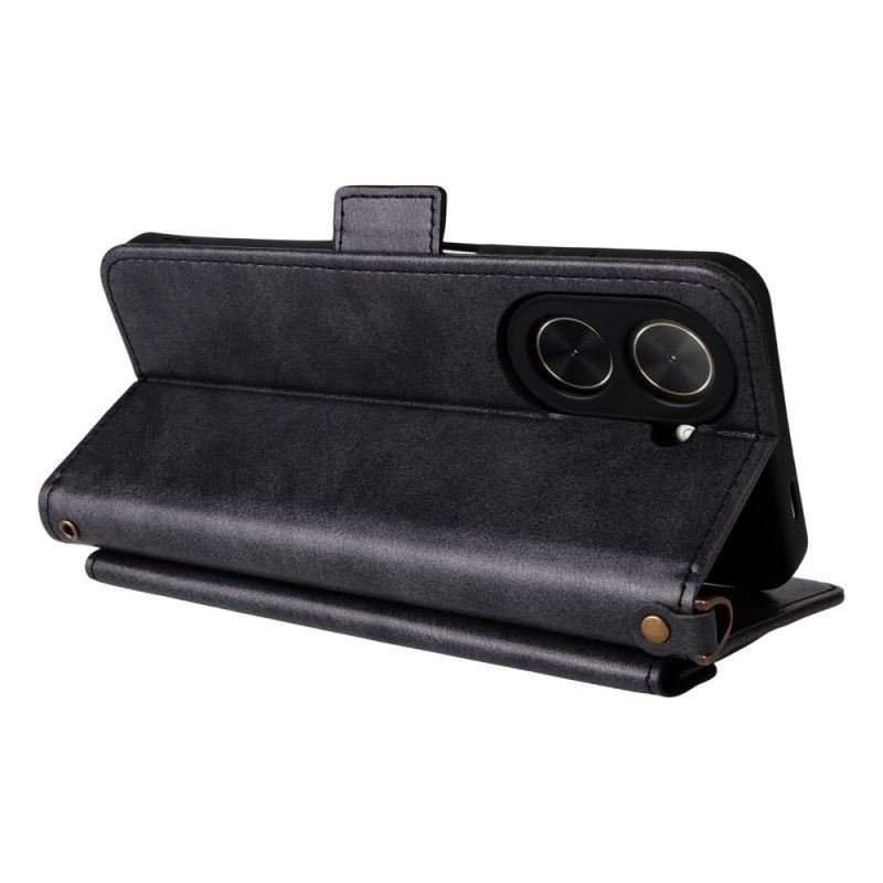 Housse Poco C71 Portefeuille à Bandoulière