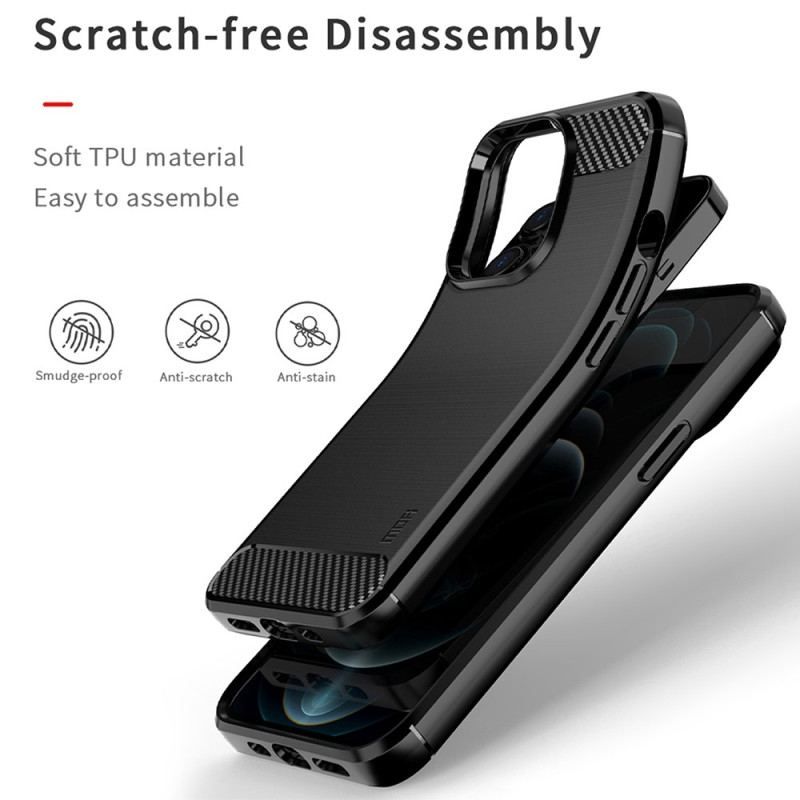 Coque iPhone 14 Pro Fibre Carbone Brossée MOFI