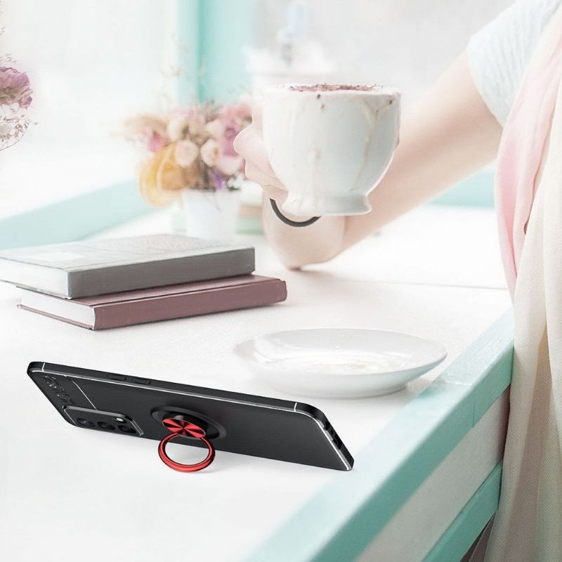 Coque Oppo A74 4G silicone avec support rotatif