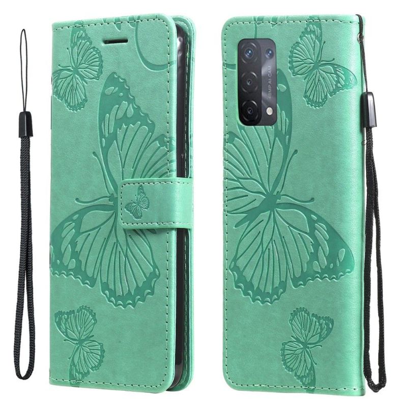 Housse Oppo A74 4G papillons fonction support