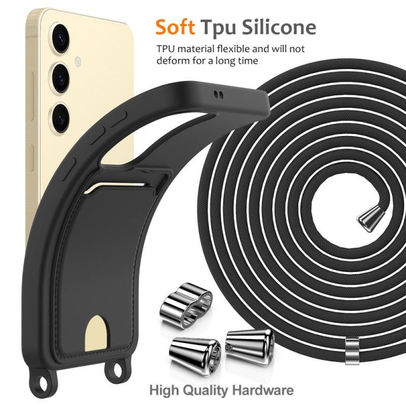 Coque à Cordon Samsung Galaxy S25 5G Silicone Liquide