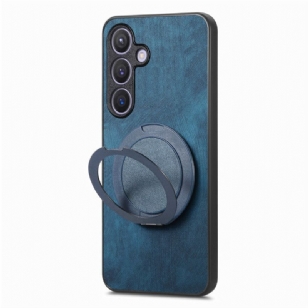 Coque Samsung Galaxy S25 5G Compatible avec MagSafe Effet Daim Vintage