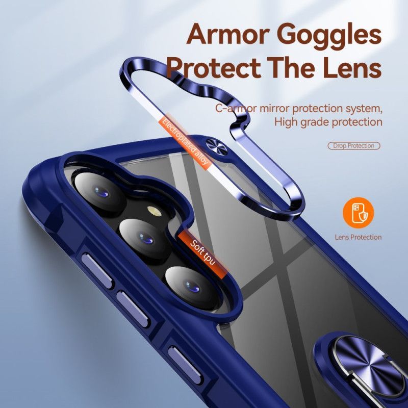 Coque Samsung Galaxy S25 5G Transparente avec Support Intégré