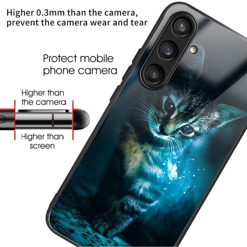 Coque Samsung Galaxy S25 5G Verre Trempé Motif Chat