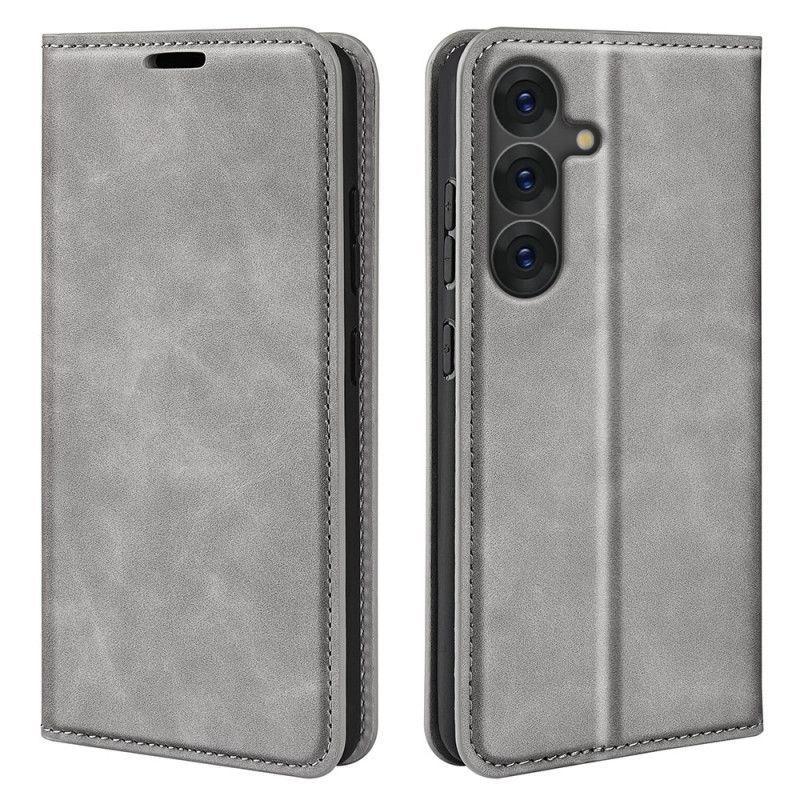 Flip Cover Samsung Galaxy S25 5G Simili Cuir Classique
