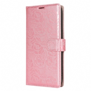 Housse Samsung Galaxy S25 5G Empreinte Florale à Lanière