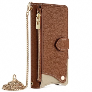 Housse Samsung Galaxy S25 5G Miroir et Chaîne