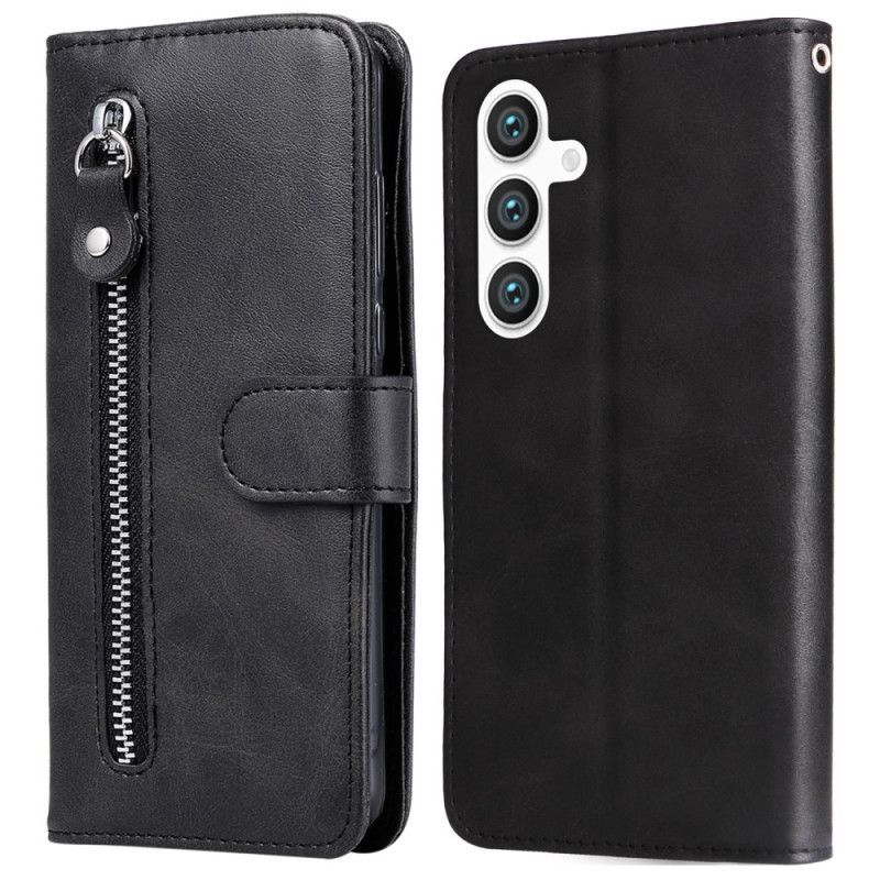 Housse Samsung Galaxy S25 5G Portefeuille à Fermeture Éclair