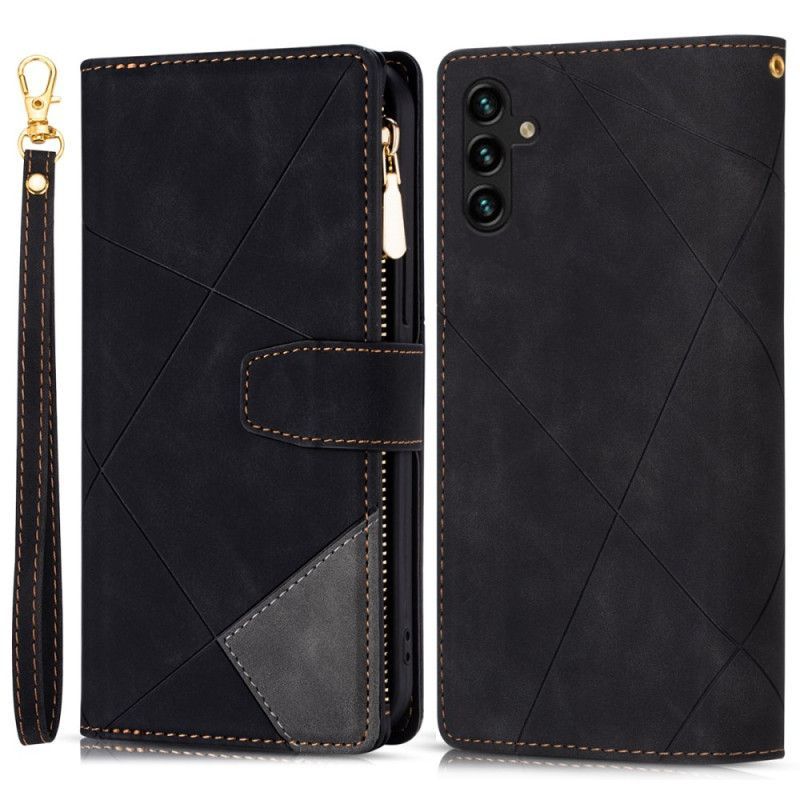 Housse Samsung Galaxy S25 5G Portefeuille Motif Géométrique