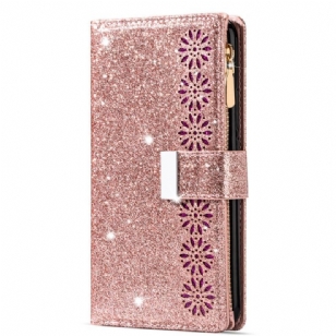 Housse Samsung Galaxy S25 5G Portefeuille Paillette