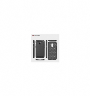 Coque OnePlus 6T gel carbone brossée