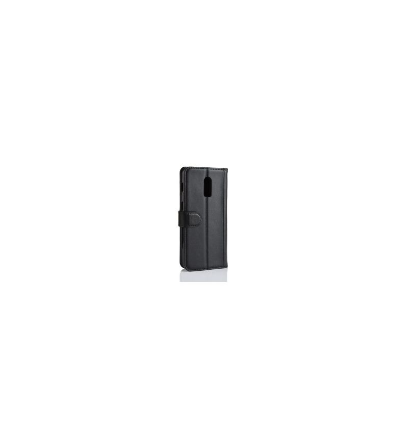 Housse OnePlus 6T cuir premium - Noir