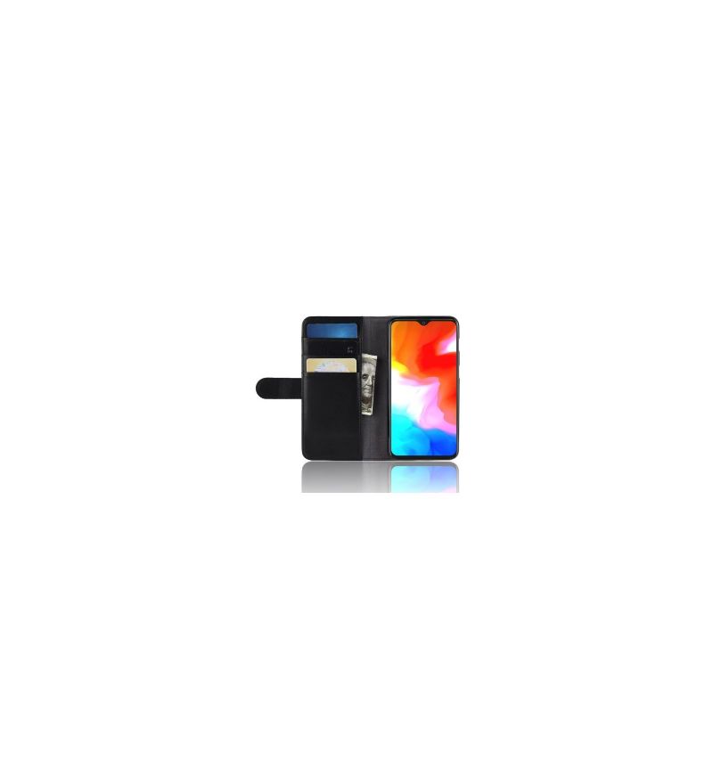 Housse OnePlus 6T cuir premium - Noir